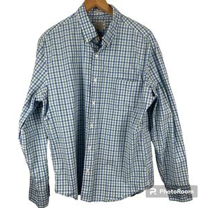 JCrew button down Blue and White. Organic Cotton. Men’s size Large